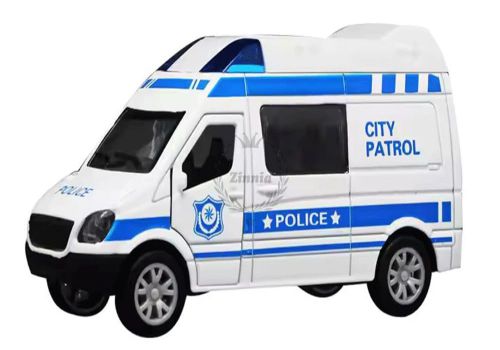 Police Van Metal Toy (White)